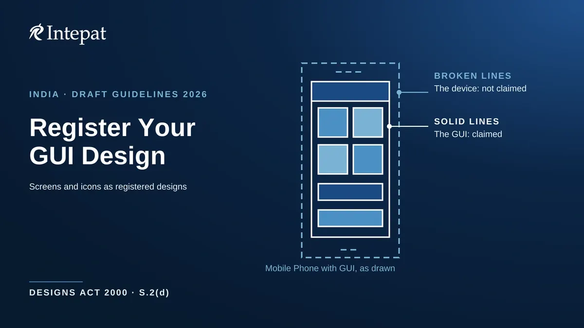GUI and Icon Design Registration in India: IP India’s Draft Guidelines Explained
