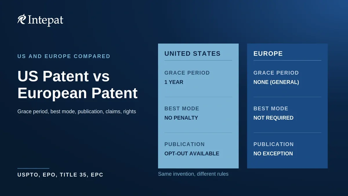 Difference between US Patent and European Patent