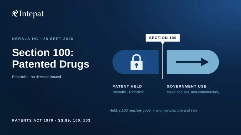 Section 100 Patents Act: Kerala HC on Costly Patented Drugs
