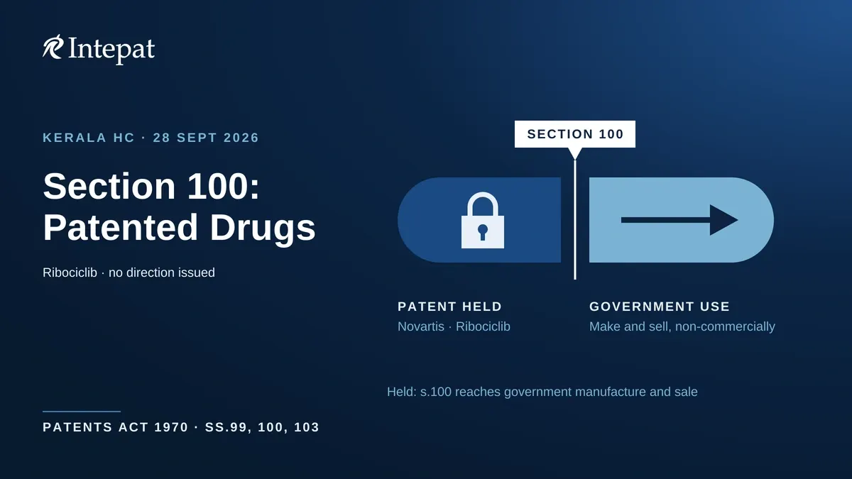 Section 100 Patents Act: Kerala HC on Costly Patented Drugs