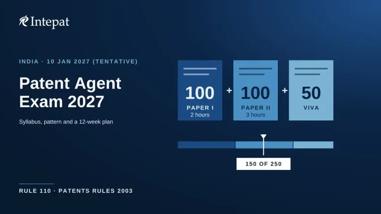 Patent Agent Exam 2027: Syllabus, Pattern and 12-Week Plan