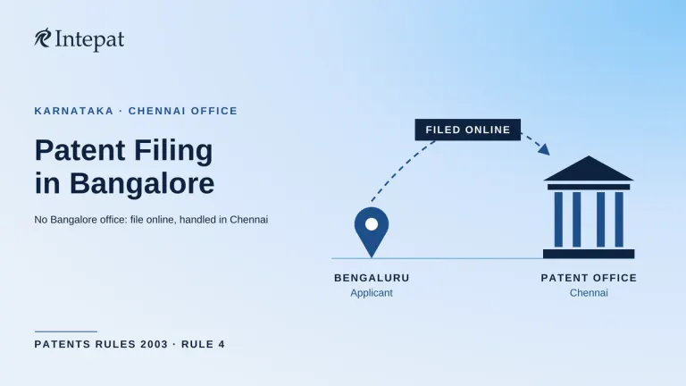 Patent Filing in Bangalore: Office, Fees and Karnataka’s Numbers