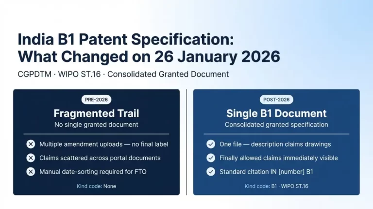 India B1 Patent Specification: The Consolidated Granted Document Explained