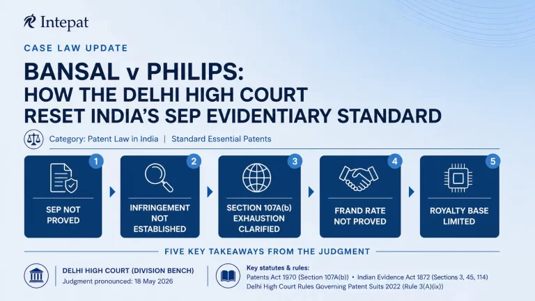 Bansal v Philips: How the Delhi High Court Reset India’s SEP Evidentiary Standard