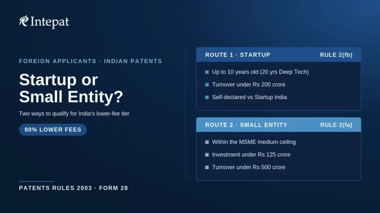 How a Foreign Applicant Qualifies as a Startup or Small Entity for an Indian Patent
